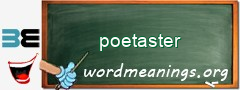 WordMeaning blackboard for poetaster